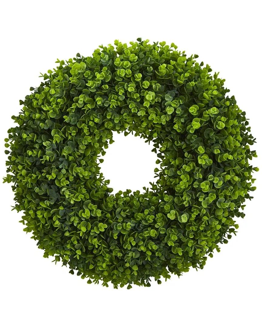 25in Eucalyptus Artificial Wreath - Green