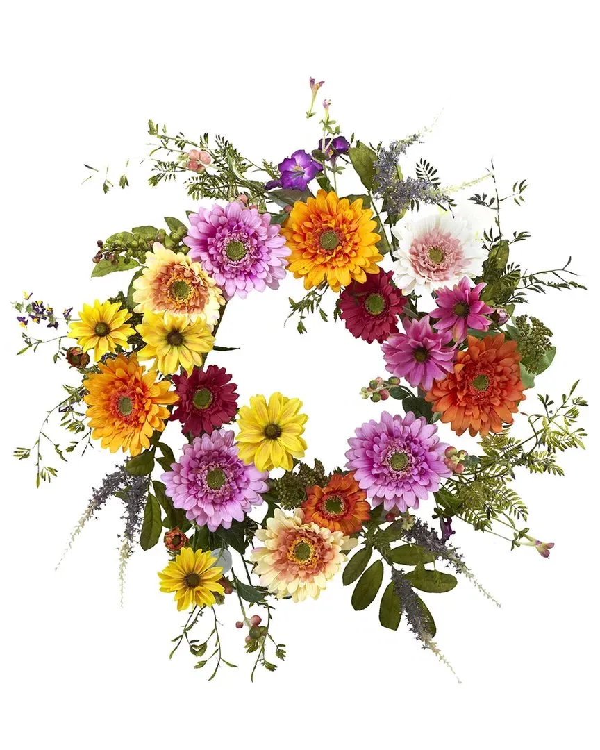 26in African Sunflower Wreath - Multi image