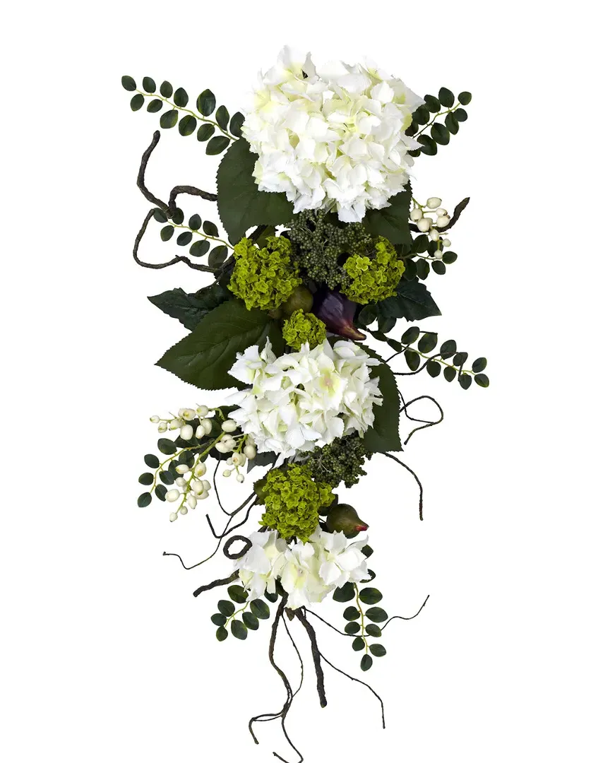 28in Hydrangea Teardrop - White image