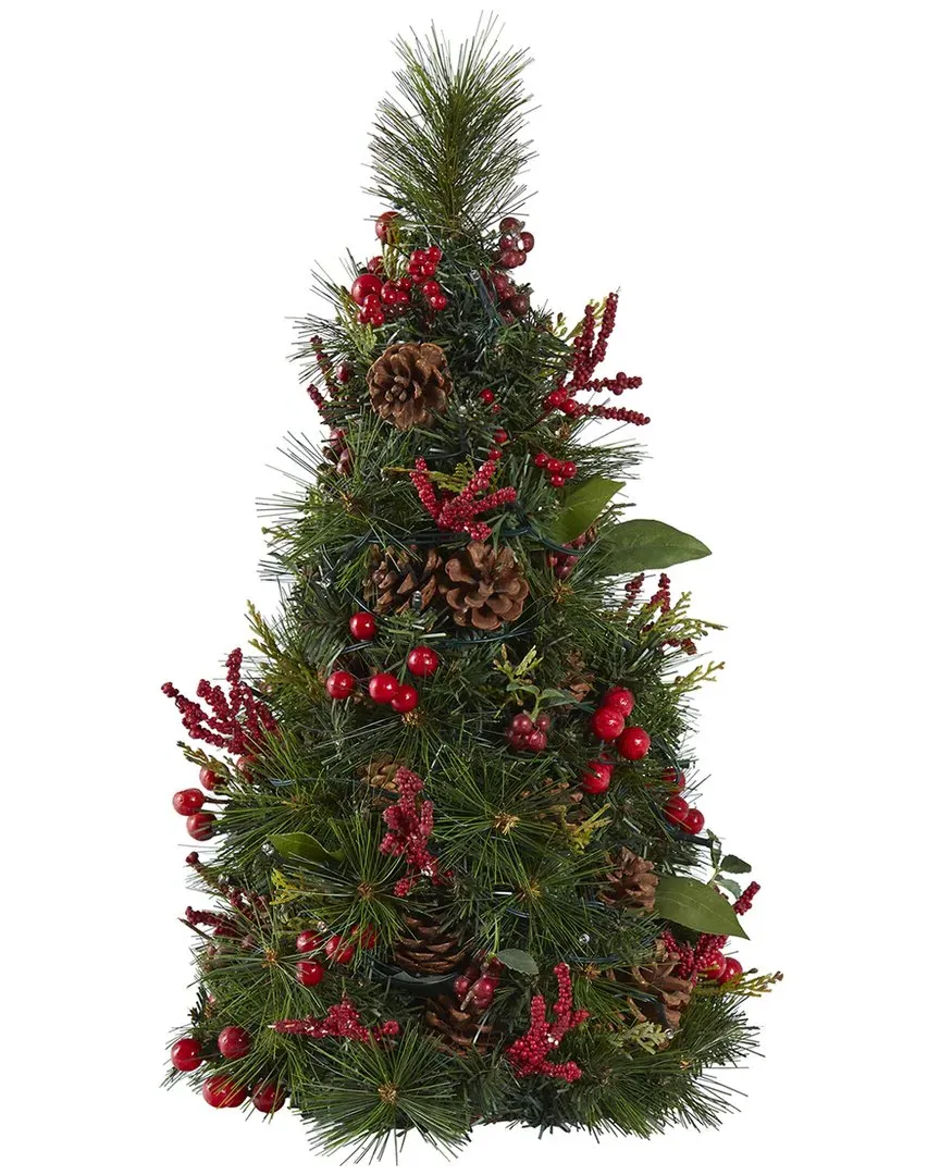 2ft Mixed Berry & Pine Cone Artificial Christmas Tree - Green