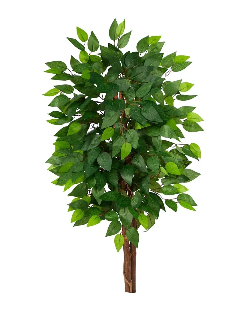 3ft Artificial Double Trunk Ficus Tree - Green image