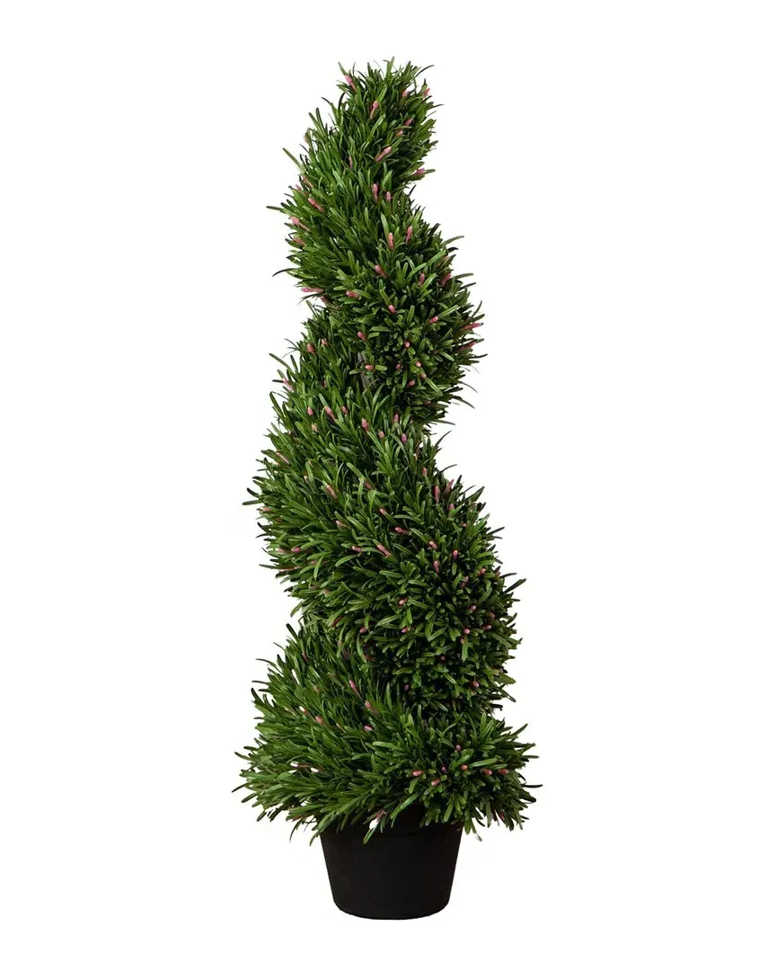 3ft Artificial Rosemary Spiral Topiary Tree - Green image