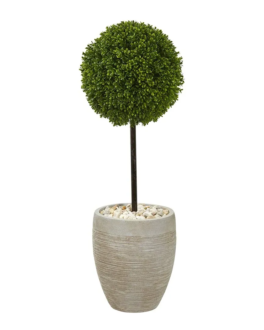 3ft Boxwood Ball Topiary Tree in Planter - Green