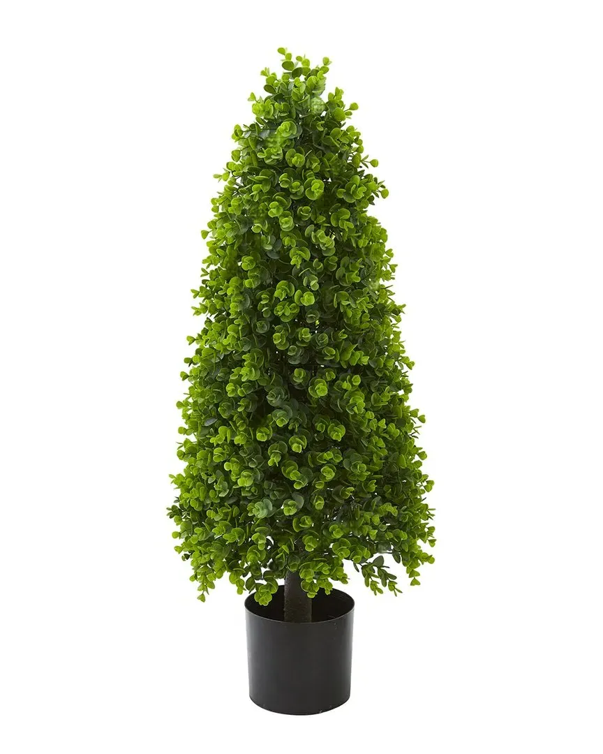 3ft Eucalyptus Topiary Artificial Tree - Green image