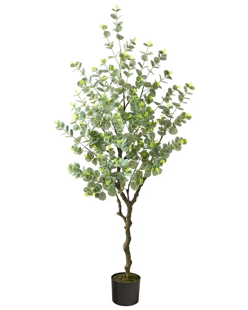 4.5ft Eucalyptus Artificial Tree - Pink image