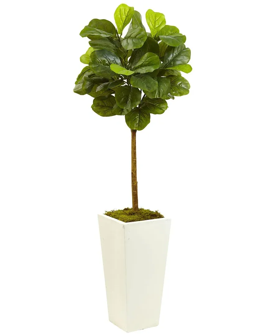 4.5ft Fiddle Leaf Fig Artificial Tree in Planter - Green