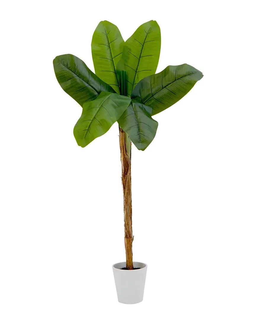 4ft Artificial Banana Tree in Decorative Planter - Green image