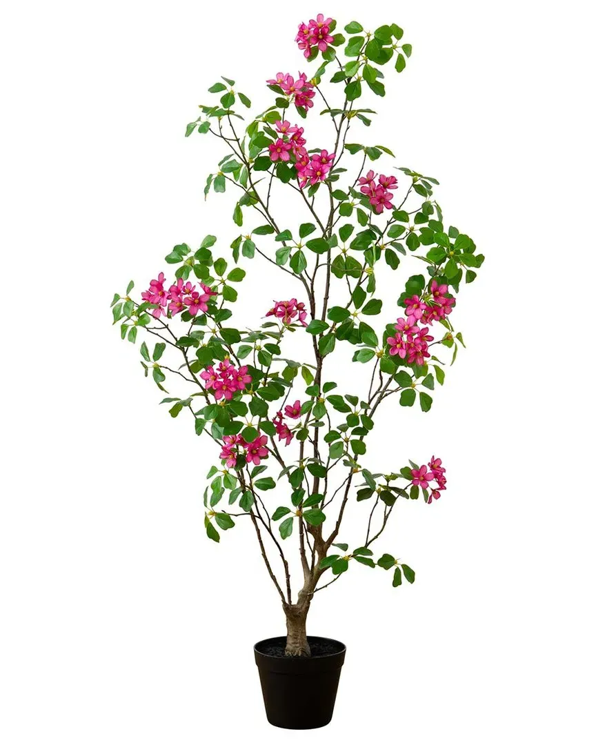 4ft Artificial Dogwood Tree with Real Touch Leaves - Green image