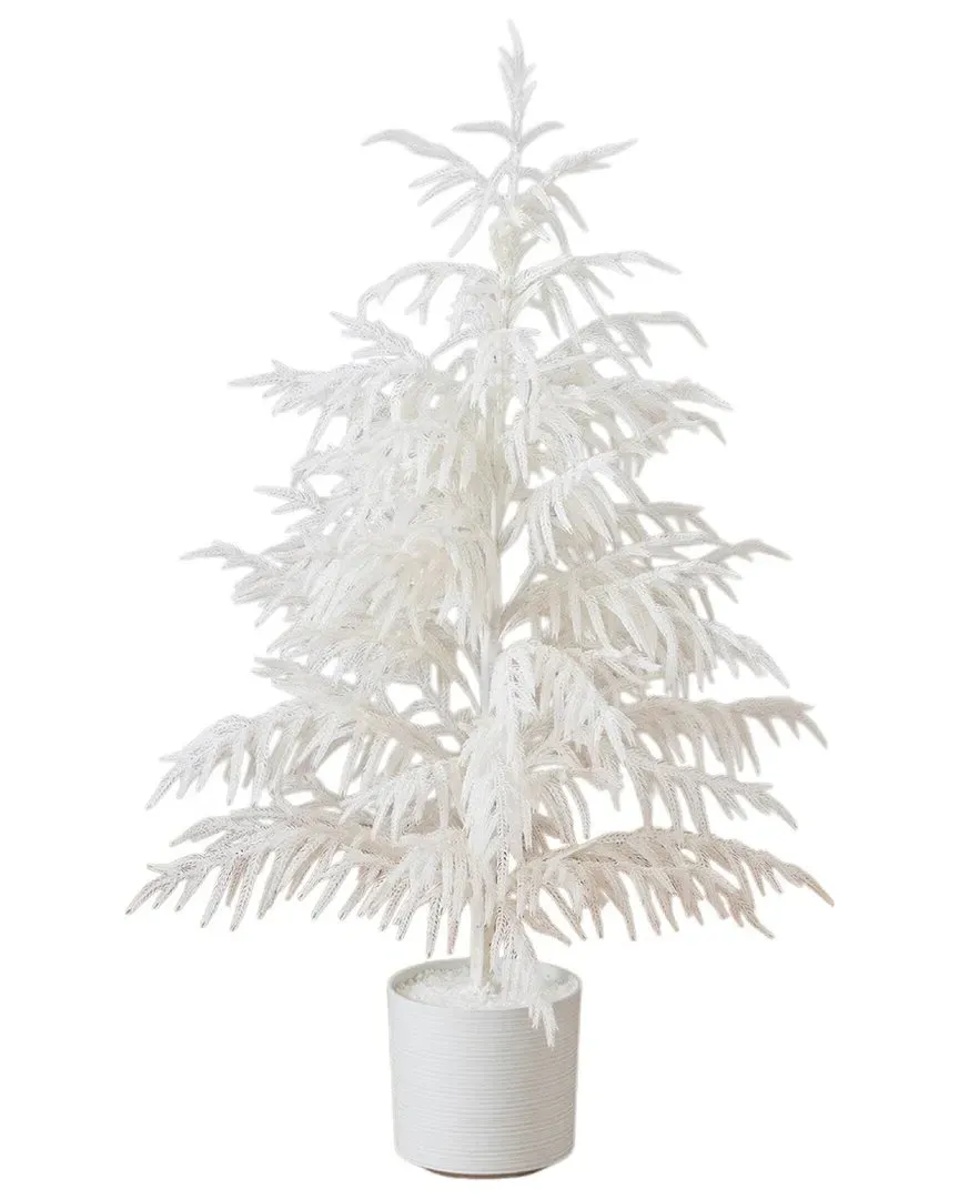 4Ft Artificial Norfolk Island Pine Christmas Tree - White