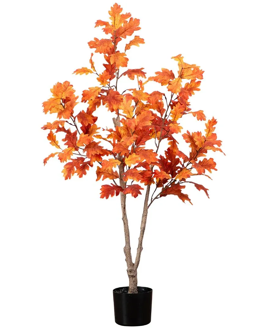 4ft Autumn Oak Artificial Tree - Orange