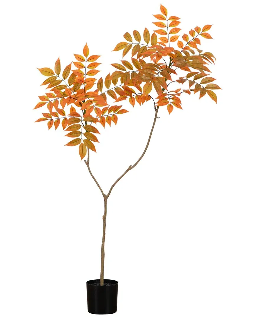 4ft Autumn Sumac Artificial Fall Tree - Orange image