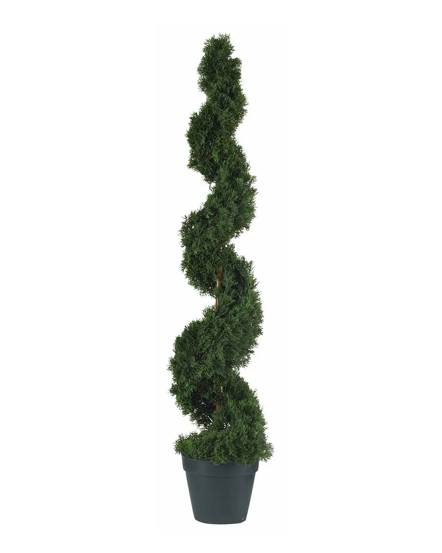 4ft Cedar Spiral Silk Tree - Green