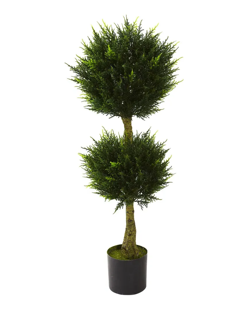 4ft Double Ball Cypress Topiary UV Resistant image