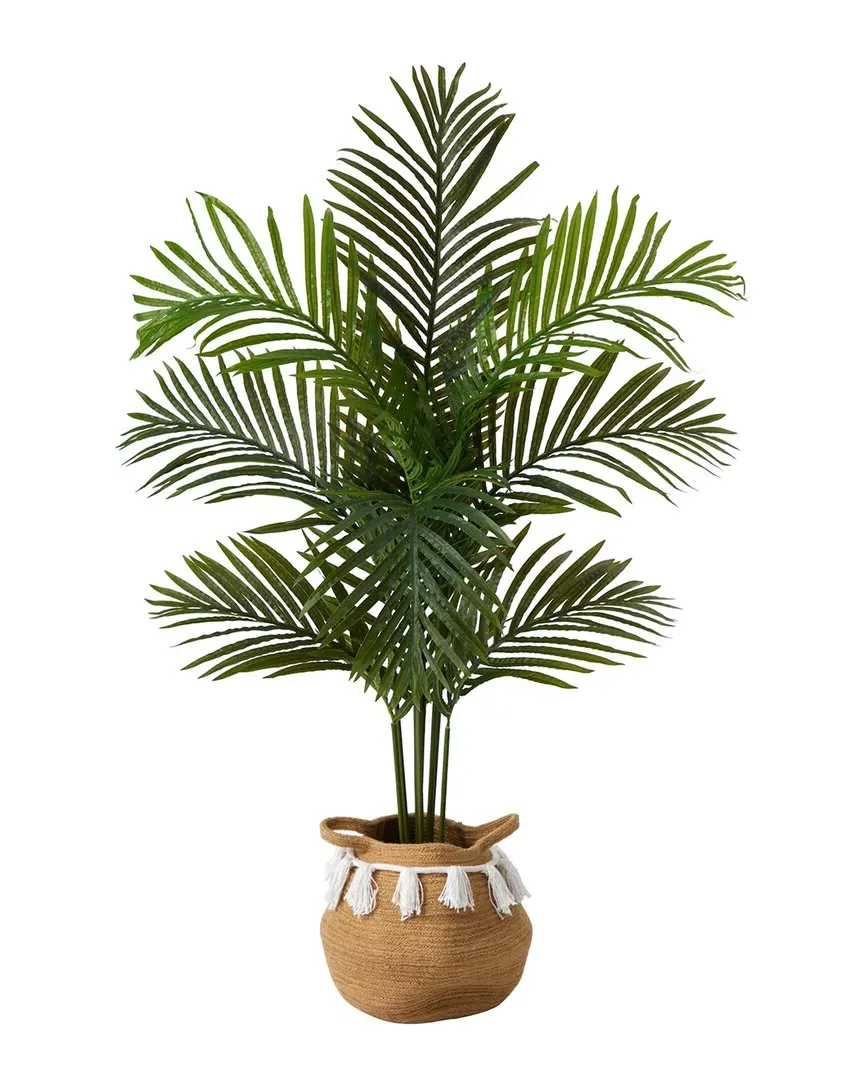4ft Paradise Artificial Palm Tree with Tassel Basket - Green