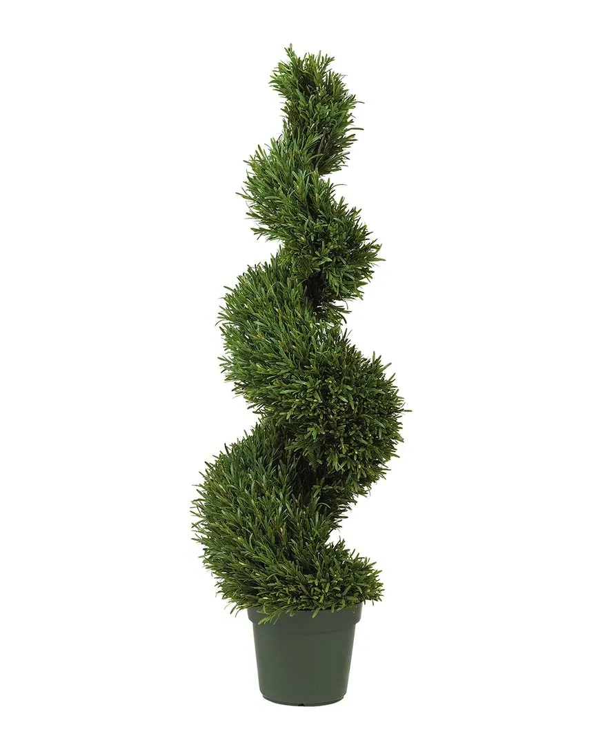 4ft Rosemary Spiral Silk Tree - Green image