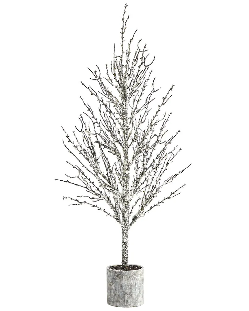 4ft Snowed Twig Artificial Tree - Green