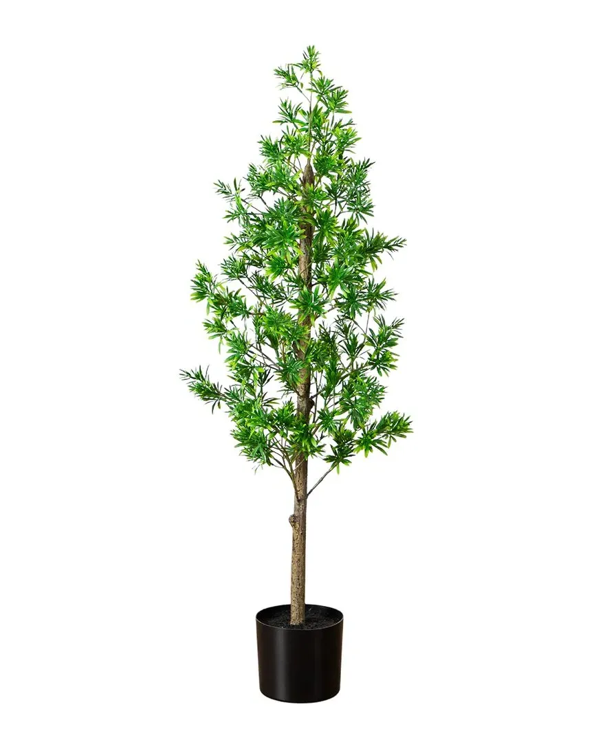 4ft UV Artificial Podocarpus Tree - Green image