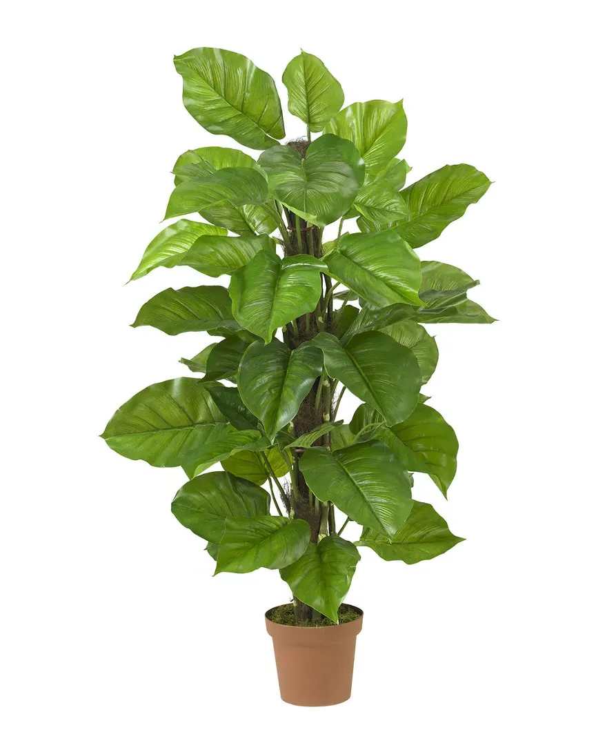 52in Large Leaf Philodendron Silk Plant - Green