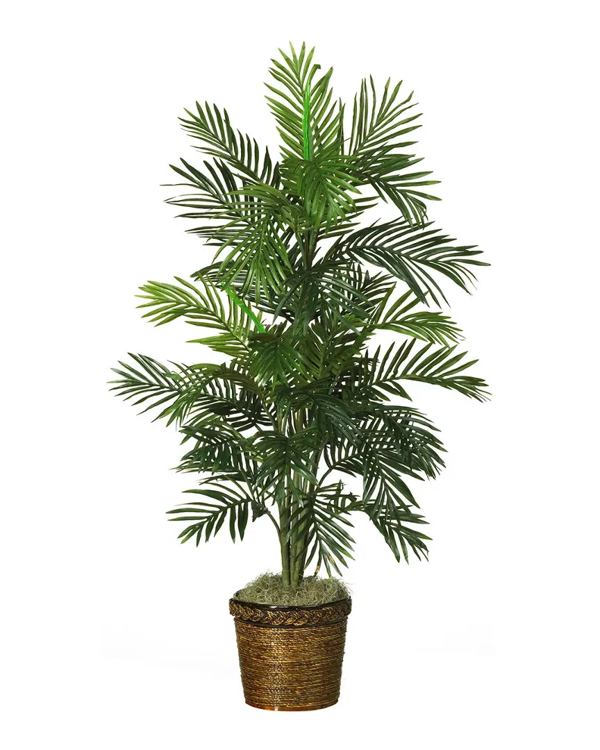 56in Areca Palm Silk Tree with Wicker Basket