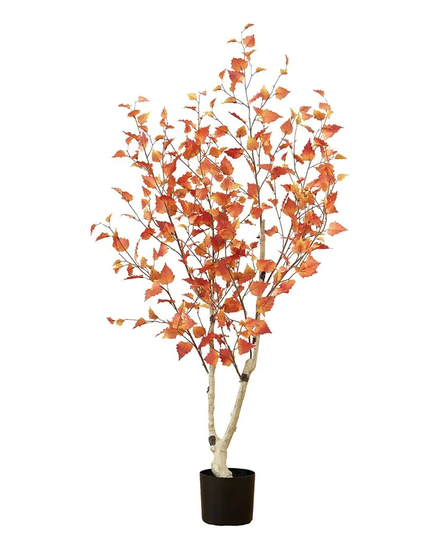 5ft Autumn Birch Artificial Tree - Orange