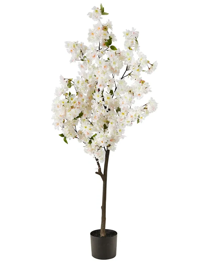 5ft Cherry Blossom Artificial Tree - White image