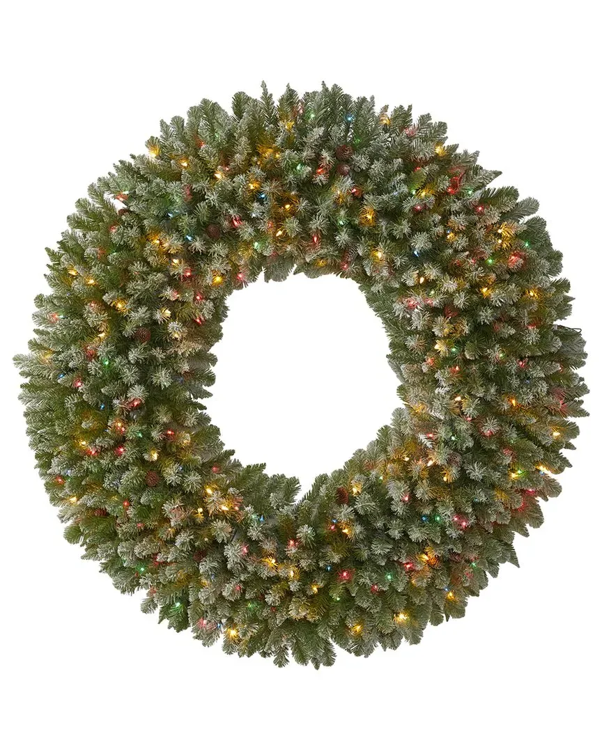 5ft Giant Flocked Artificial Christmas Wreath - Green