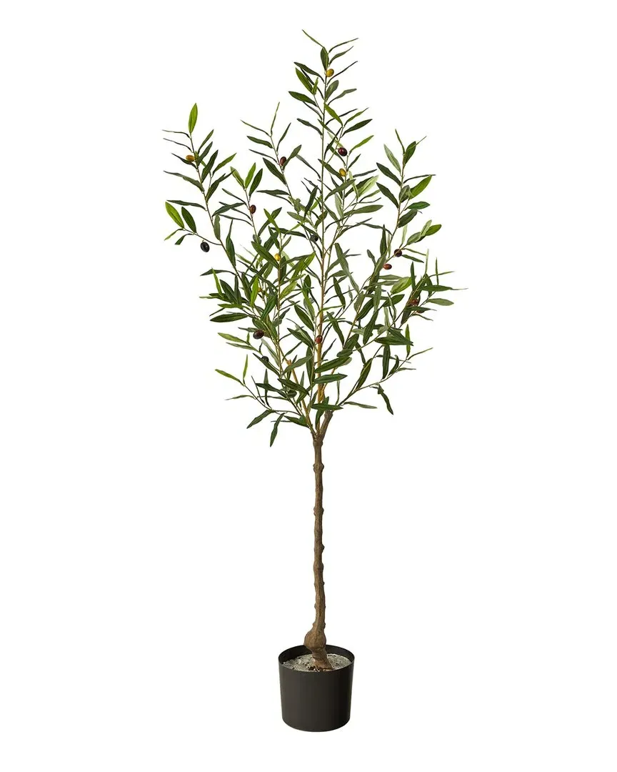 5ft Olive Artificial Tree with Planter - Green