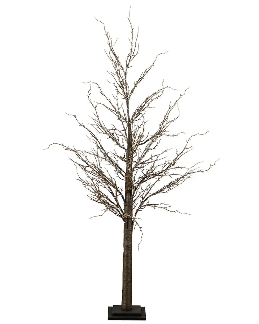 5ft Pre-Lit Artificial Twig Tree with 360 LED Lights - Brown