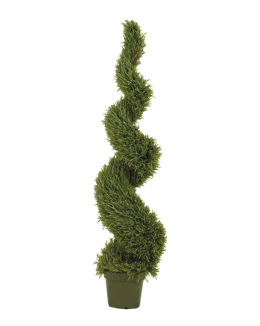 5ft Rosemary Spiral Silk Tree - Green
