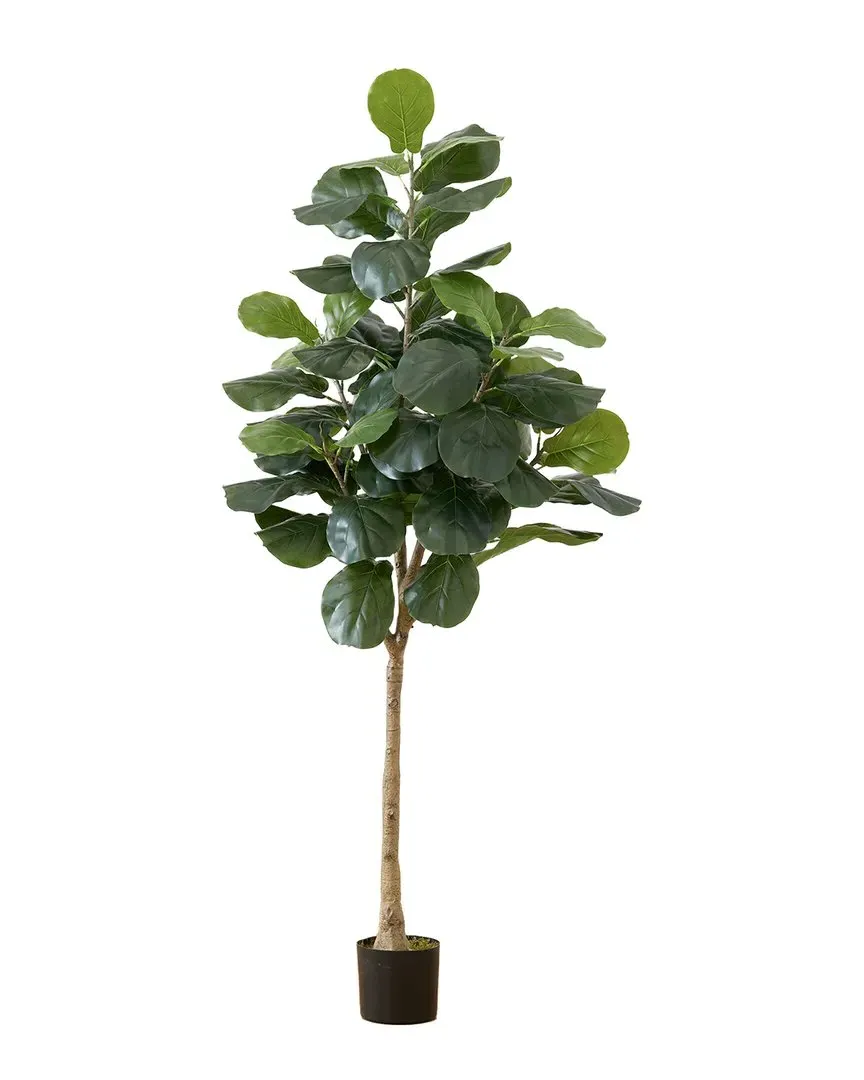 6ft Artificial Fiddle Leaf Tree with Planter - Green