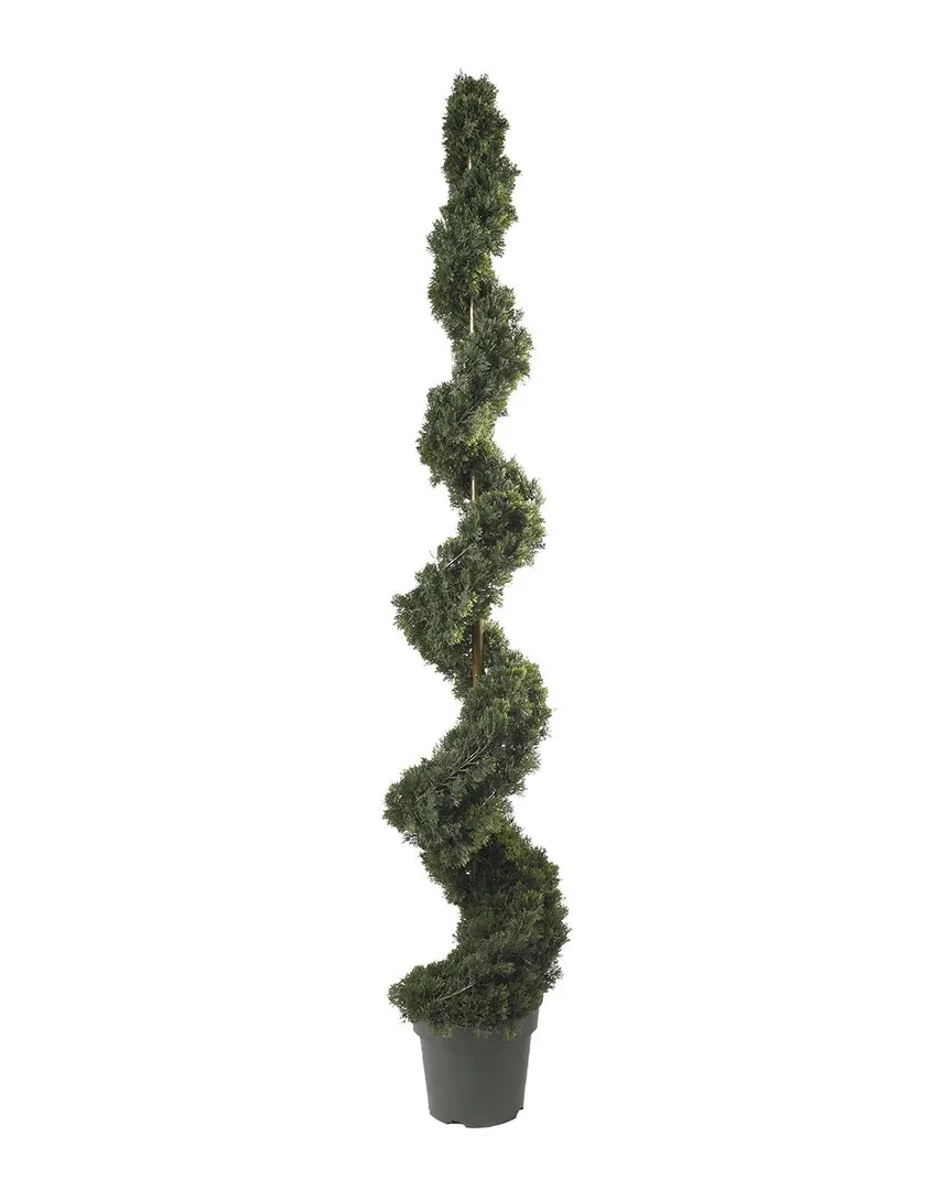 6ft Cedar Spiral Silk Tree - Green