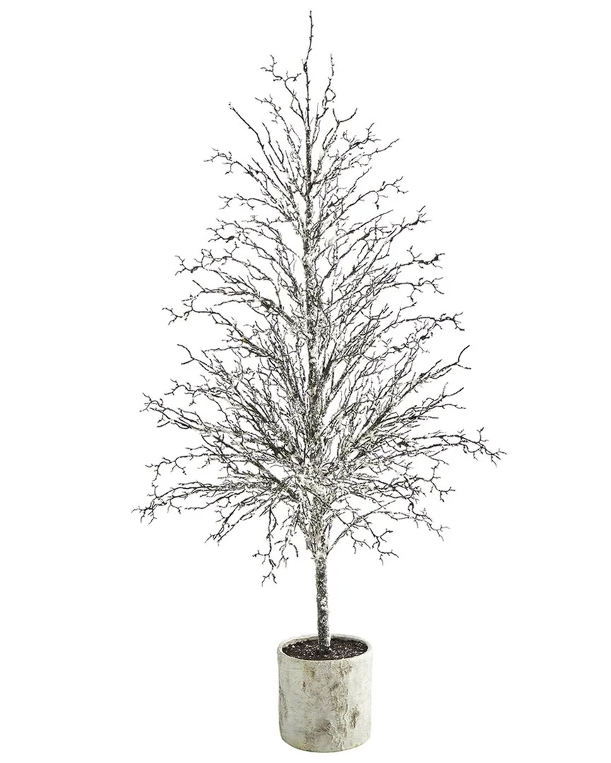 6ft Snowed Twig Artificial Tree - Brown