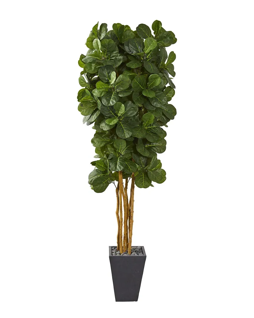 7.5ft Fiddle Leaf Artificial Tree with Planter - Green