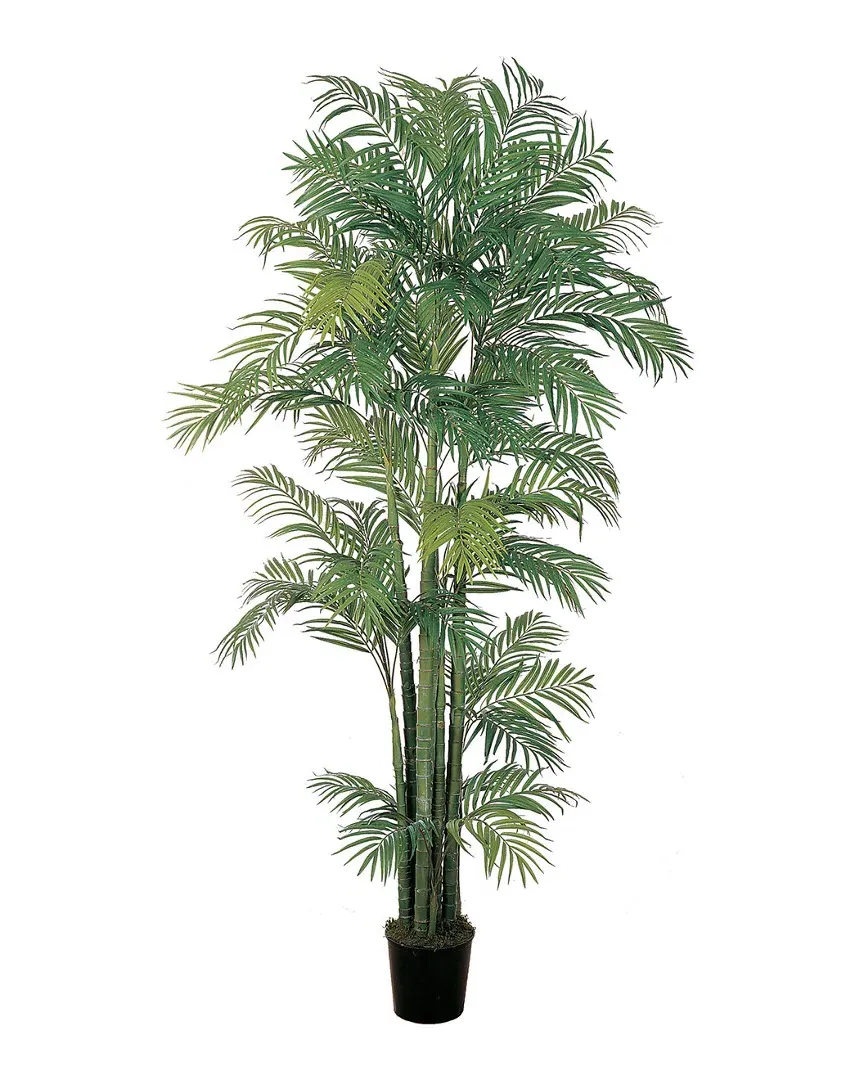 7ft Areca Silk Palm Tree with Black Pot