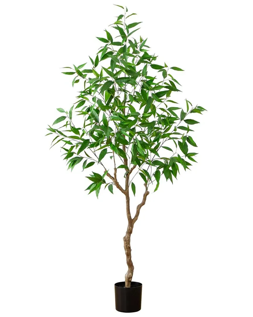 7ft Artificial Eucalyptus Tree with Real Touch Leaves - Green