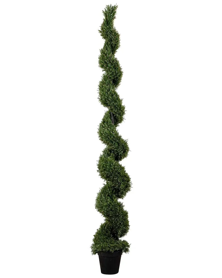 9ft Artificial Rosemary Spiral Topiary Tree - Green
