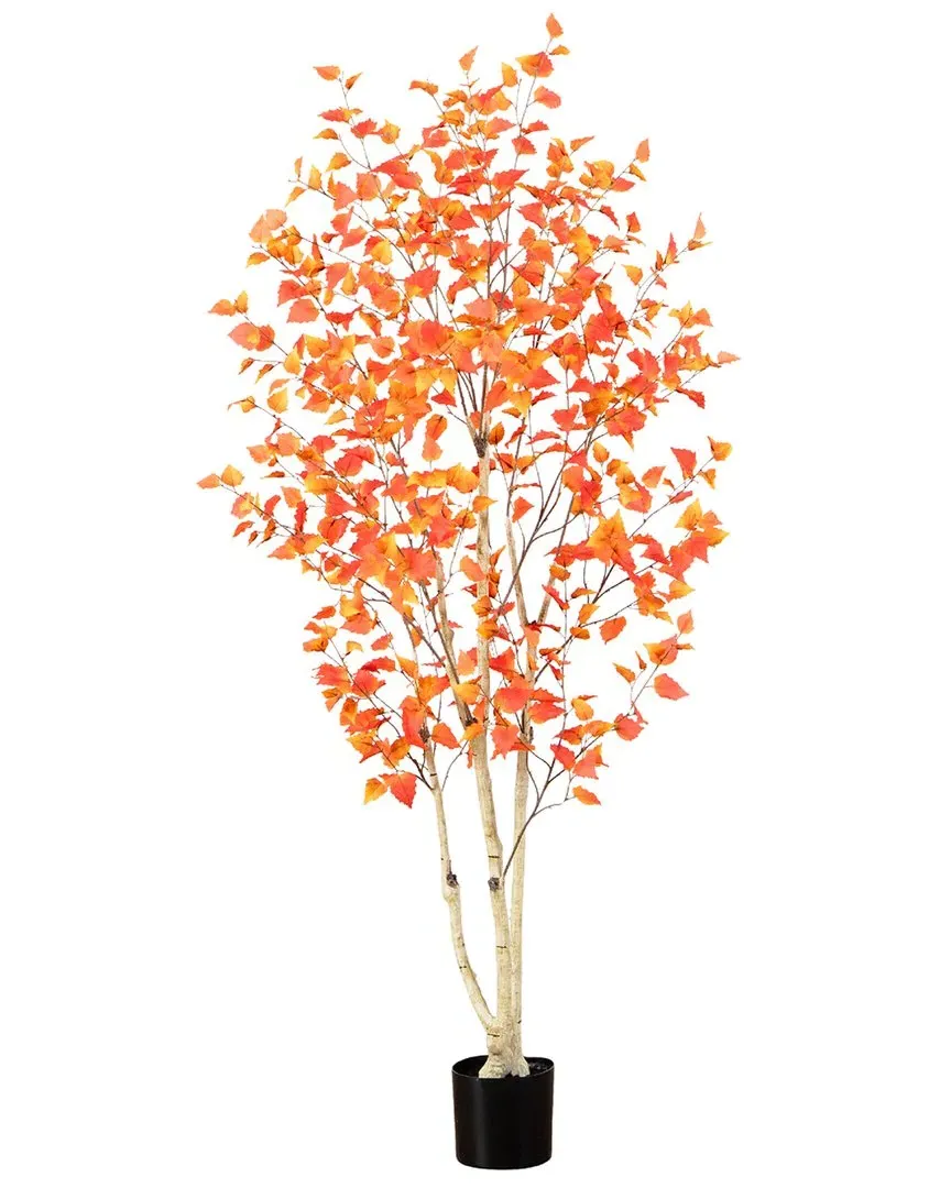 Autumn Birch Artificial Tree 7ft - Orange