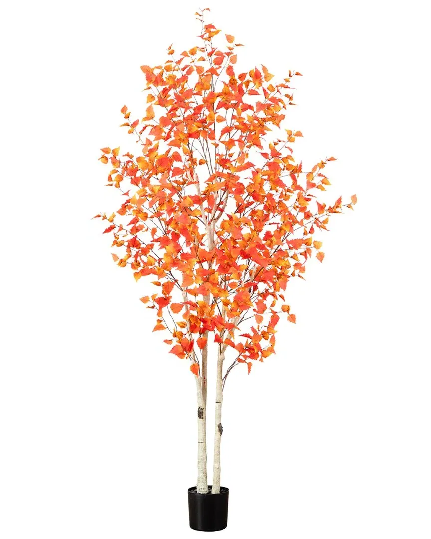 Autumn Birch Artificial Tree 8ft - Orange