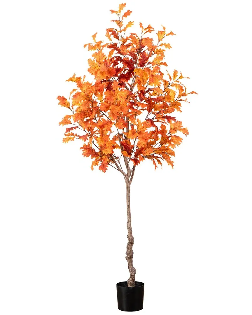 Autumn Oak Artificial Tree 7ft - Orange