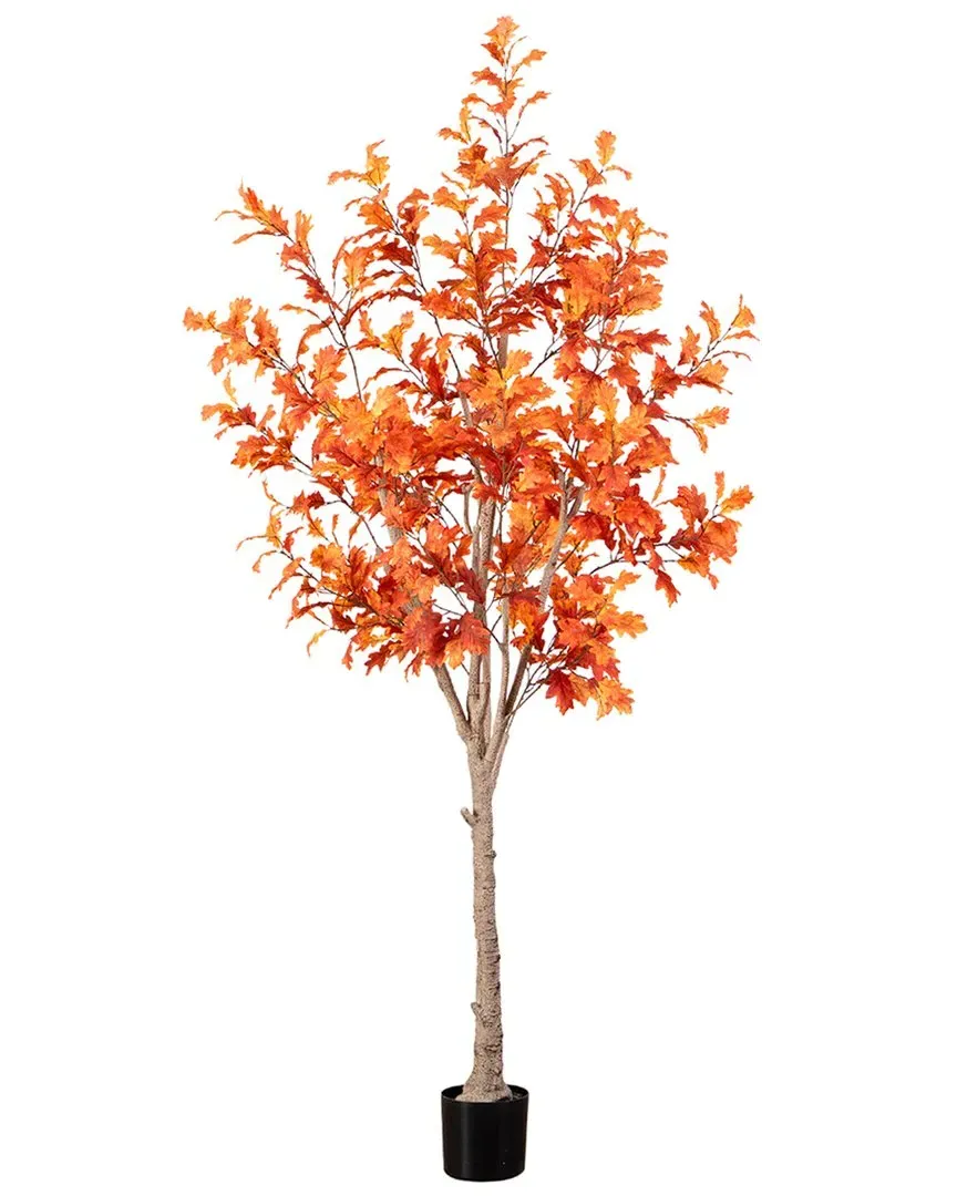 Autumn Oak Artificial Tree 8ft - Orange