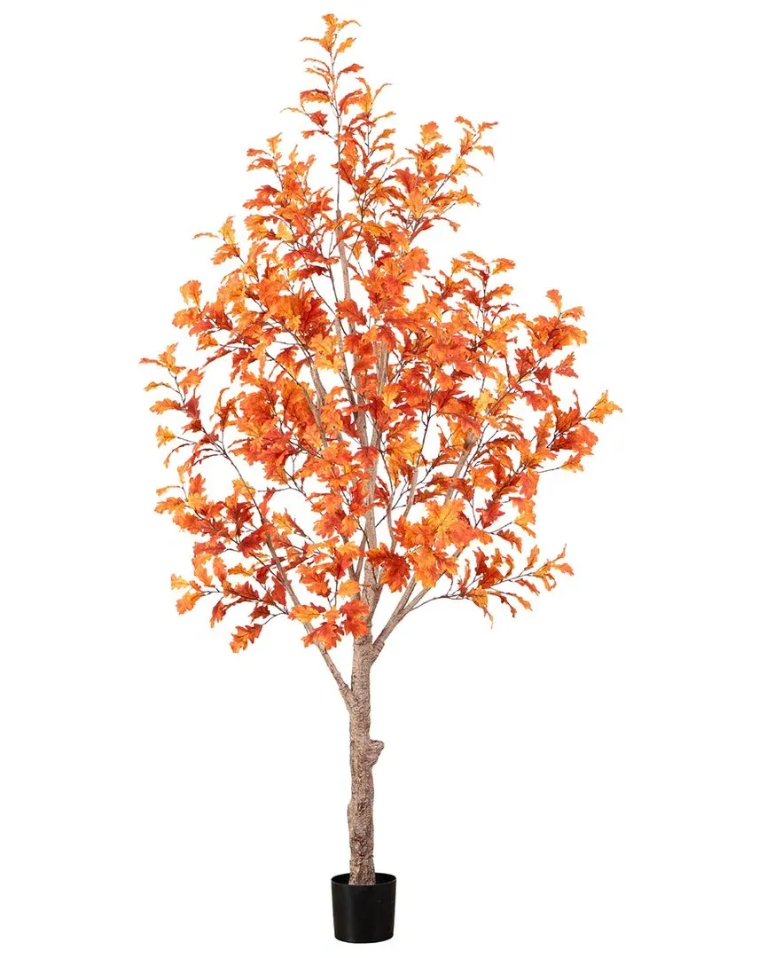 Autumn Oak Artificial Tree 9ft - Orange