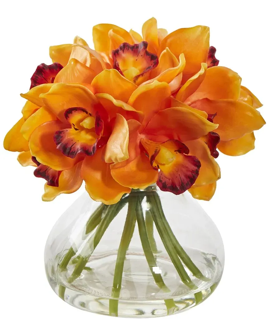 Cymbidium Orchid Artificial Arrangement - Orange image