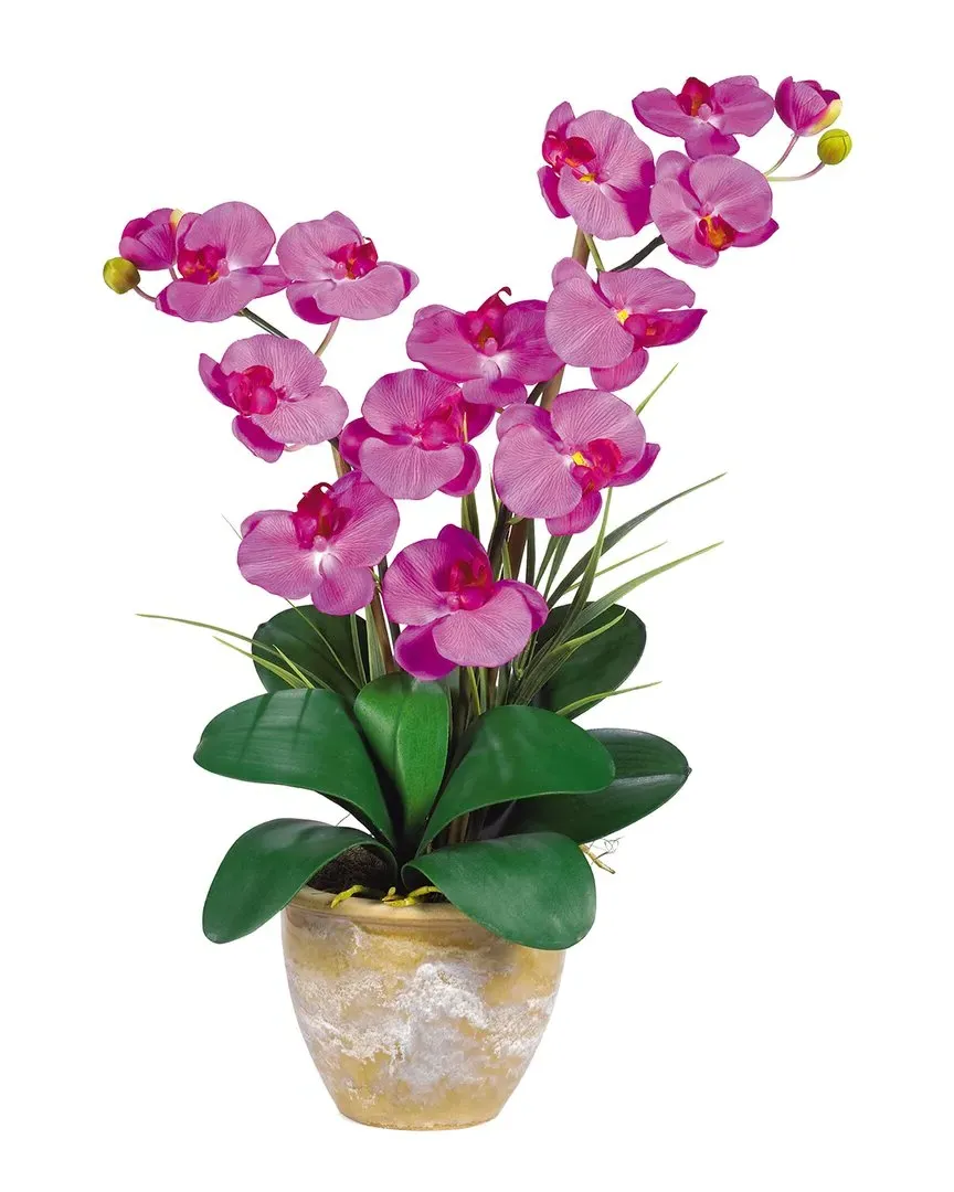 Double Phalaenopsis Silk Orchid Flower Arrangement - Pink