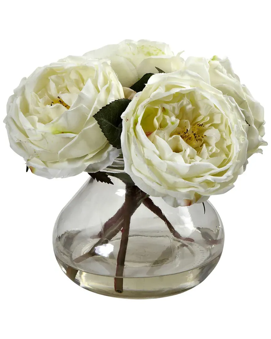 Fancy Rose Compact Silk Flower Arrangement