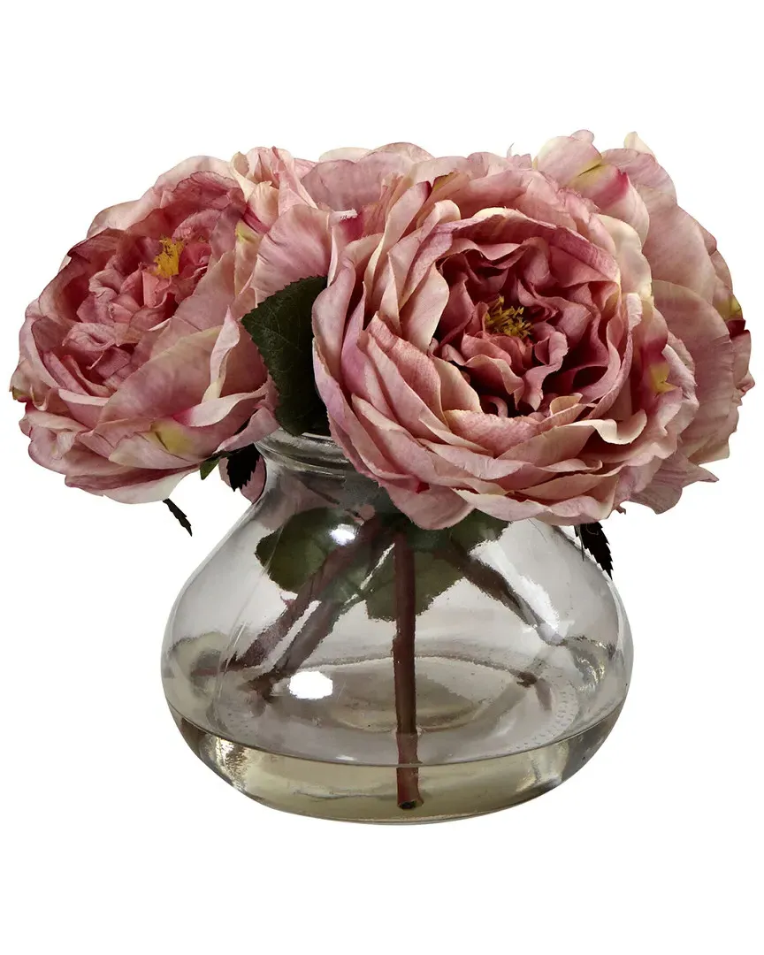 Fancy Rose Compact Silk Flower Arrangement