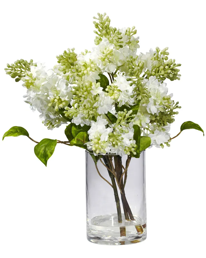 Lilac Silk Flower Arrangement - White image