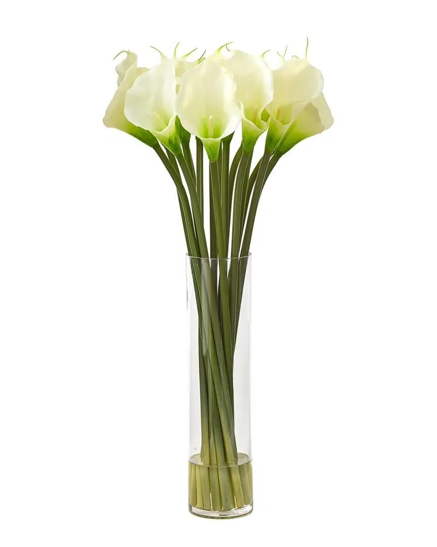 Nearly Natural 28in Calla Lily Artificial Arrangement - White image