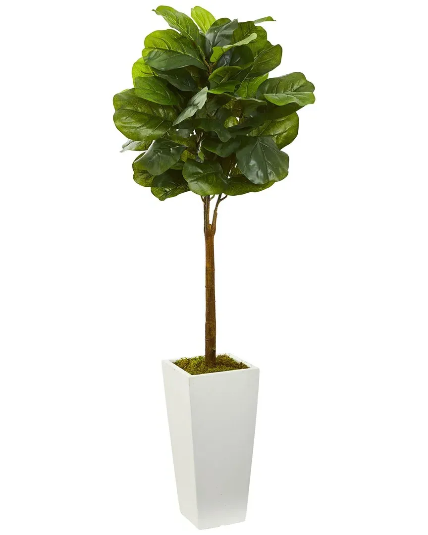 Nearly Natural 4ft Fiddle Leaf Artificial Tree - Green image