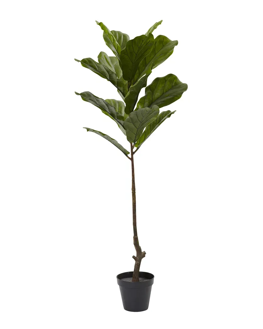 Nearly Natural 4ft Fiddle Leaf Tree - Green image