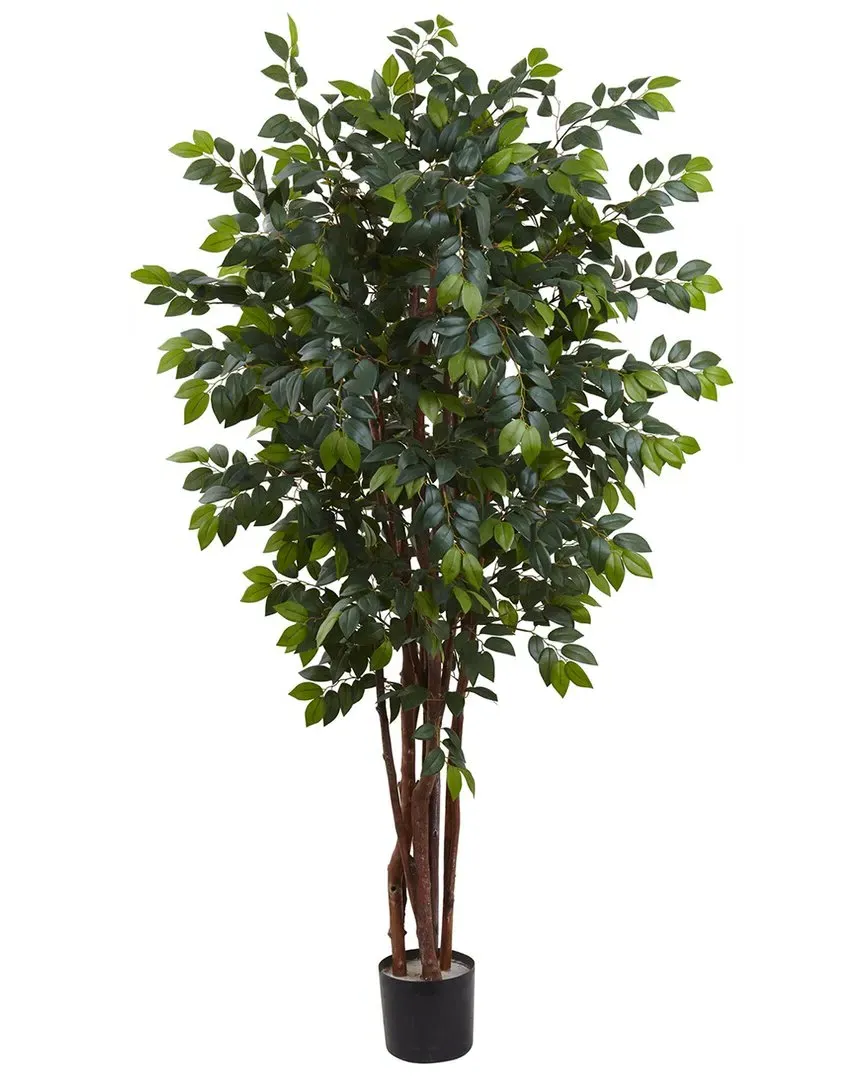 Nearly Natural 7ft Sakaki Silk Tree - Green image